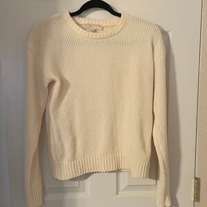 Michael Kors Cream Ribbed Sweater